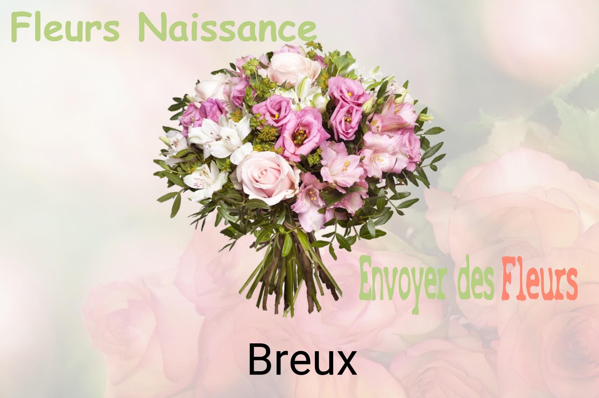 Bouquet de fleurs de naissance livré à Breux